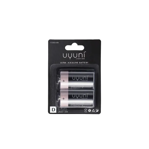 Uyuni Ultra Alkaline batterijen D 1,5V 16.000 MAH 2-pack